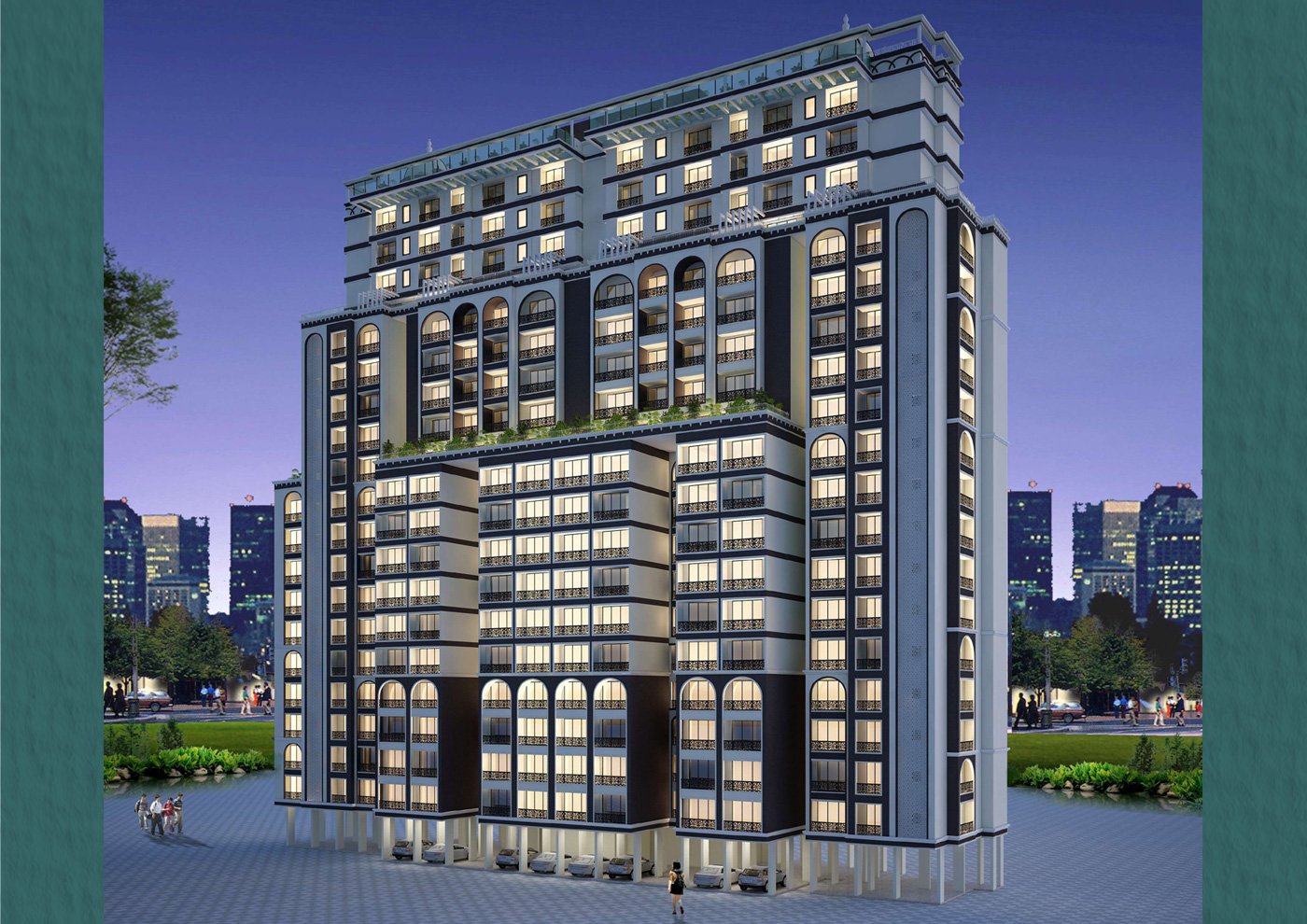 Luxury 2BHK flat interior at Marine Heights, Millat Nagar, Bhiwandi.