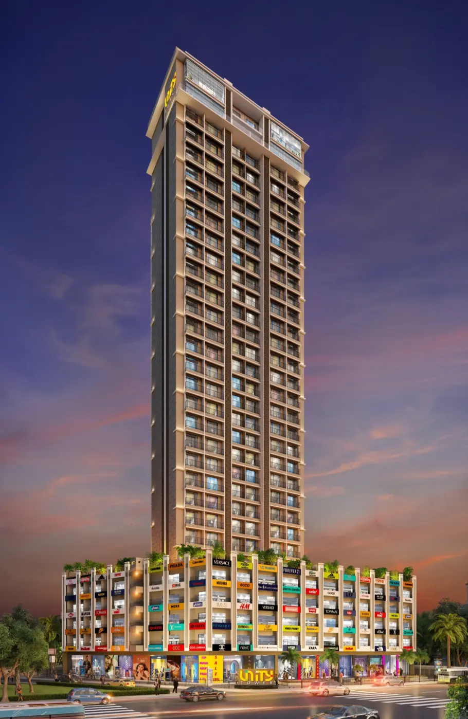 unity-tower-bhiawndi-elevation-1 Unity Tower Anjurphata | Modern 1BHK Flat in Bhiwandi