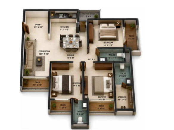 Mahavir Residency by Shree Salasar Realty | Spacious 3 BHK Flat in Gokul Nagar, Bhiwandi