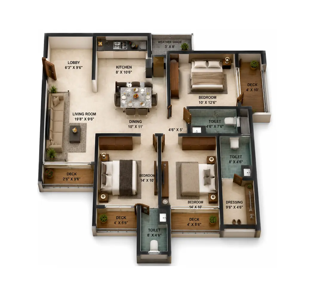 Mahavir Residency by Shree Salasar Realty | Spacious 3 BHK Flat in Gokul Nagar, Bhiwandi
