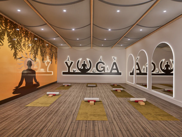 Yoga room area at Siyara Fortune Bhiwandi