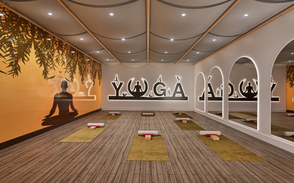 Yoga room area at Siyara Fortune Bhiwandi