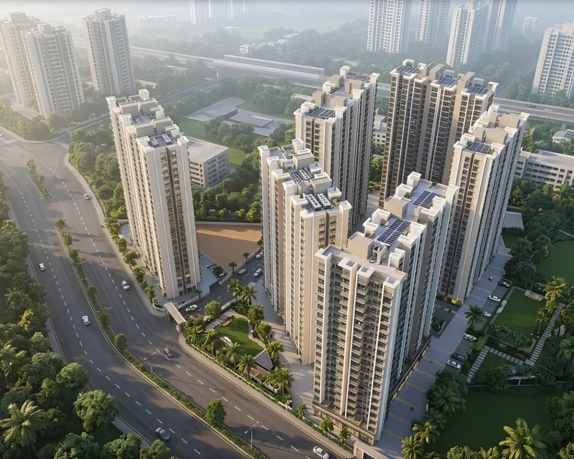 Usha Greens Anjurphata Bhiwandi 30 Storey Tower Elevation